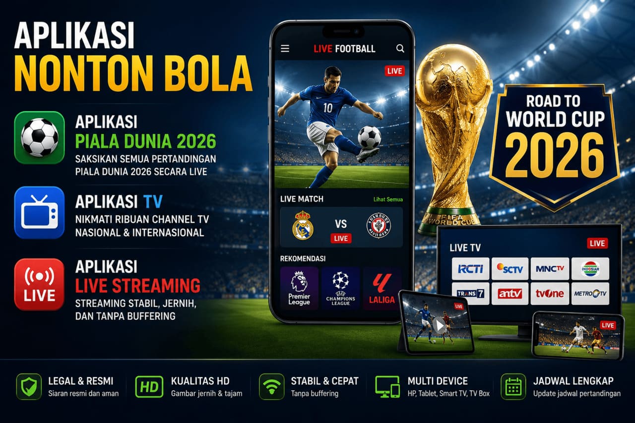 Aplikasi Nonton Bola & Piala Dunia 2026: Live TV Terbaik