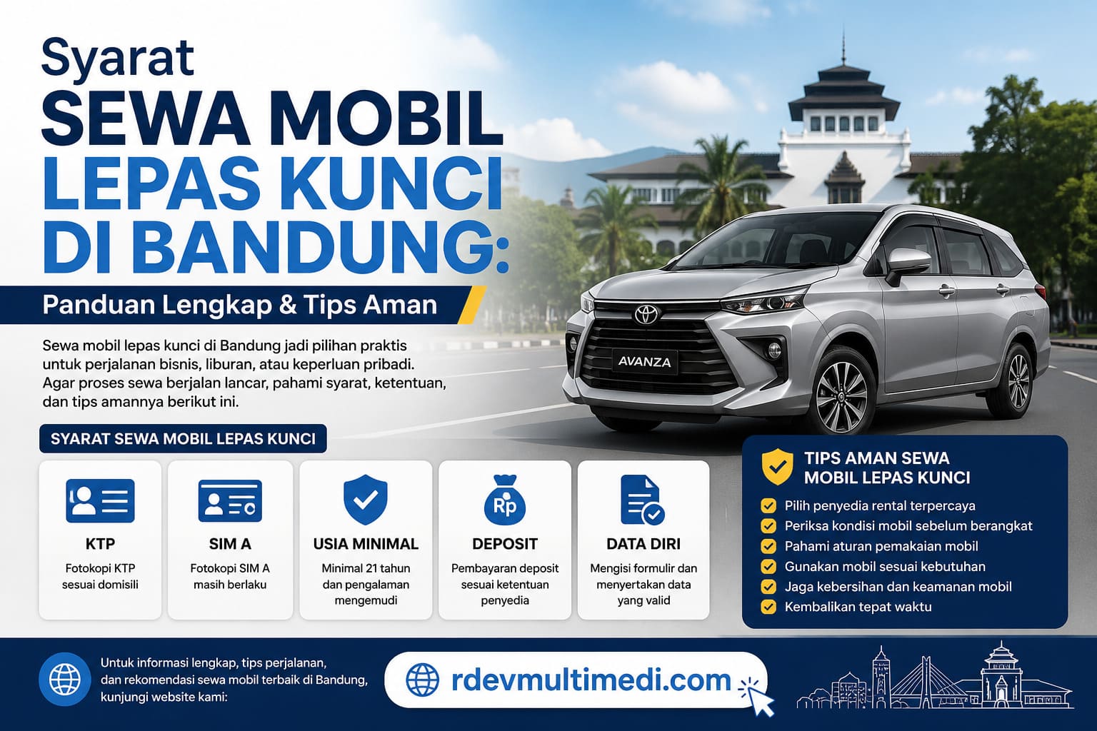 Syarat Sewa Mobil Lepas Kunci di Bandung (Panduan Lengkap 2026)