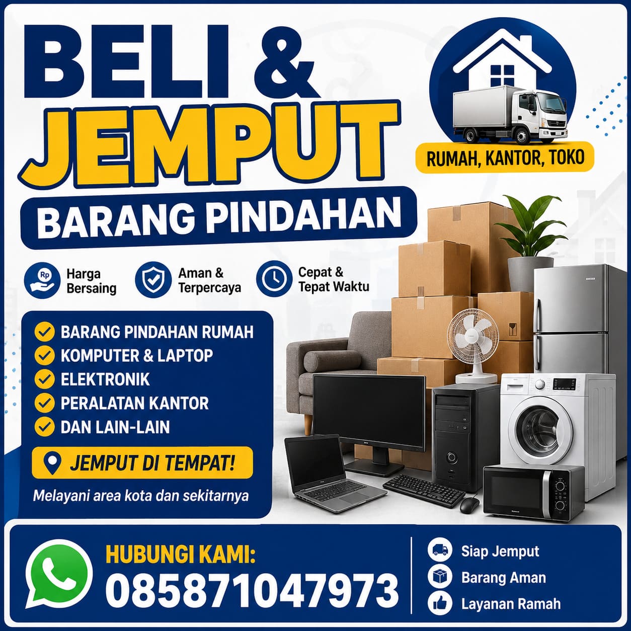 Beli Barang Pindahan Rumah, Komputer, Laptop & Elektronik