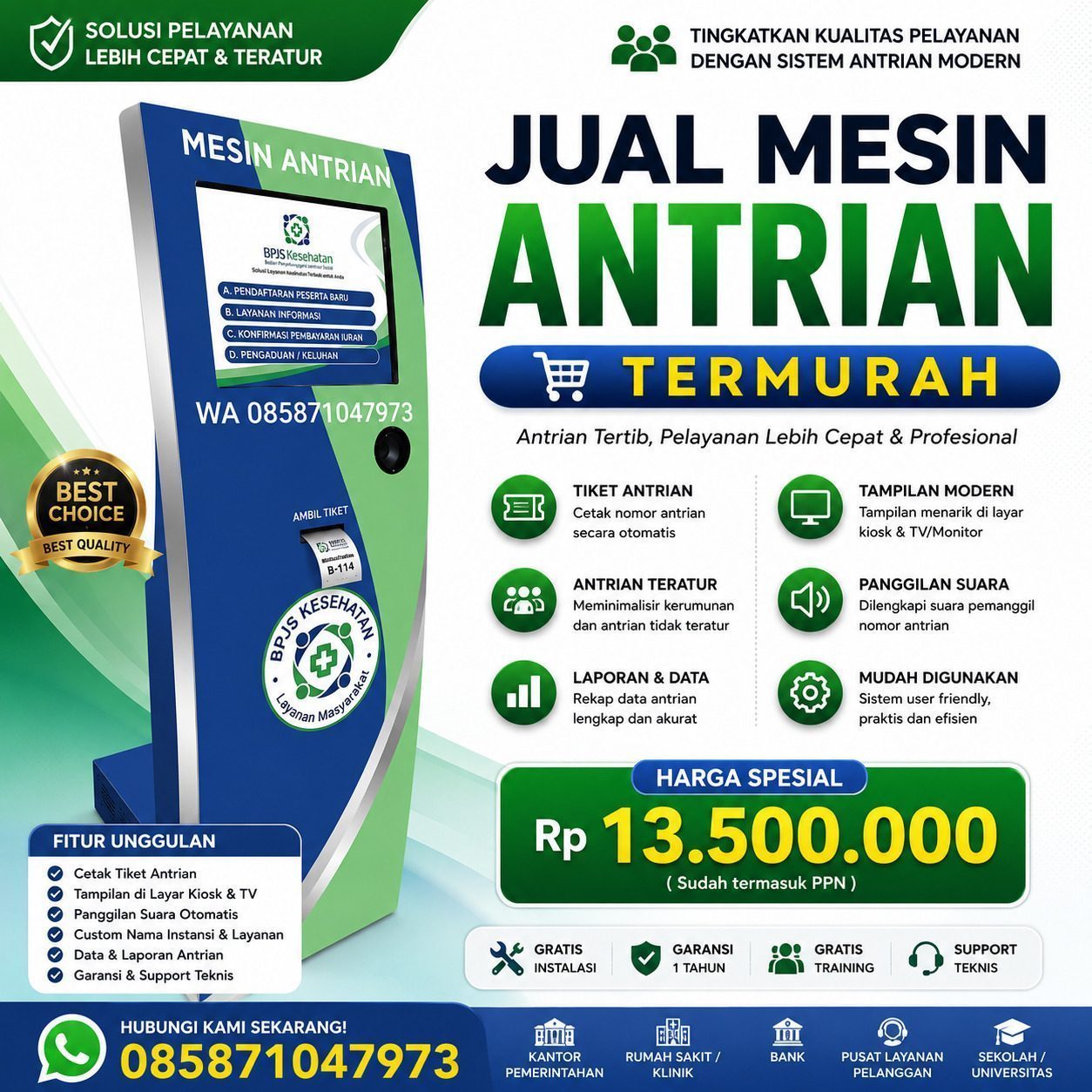 Jual Mesin Antrian BPJS